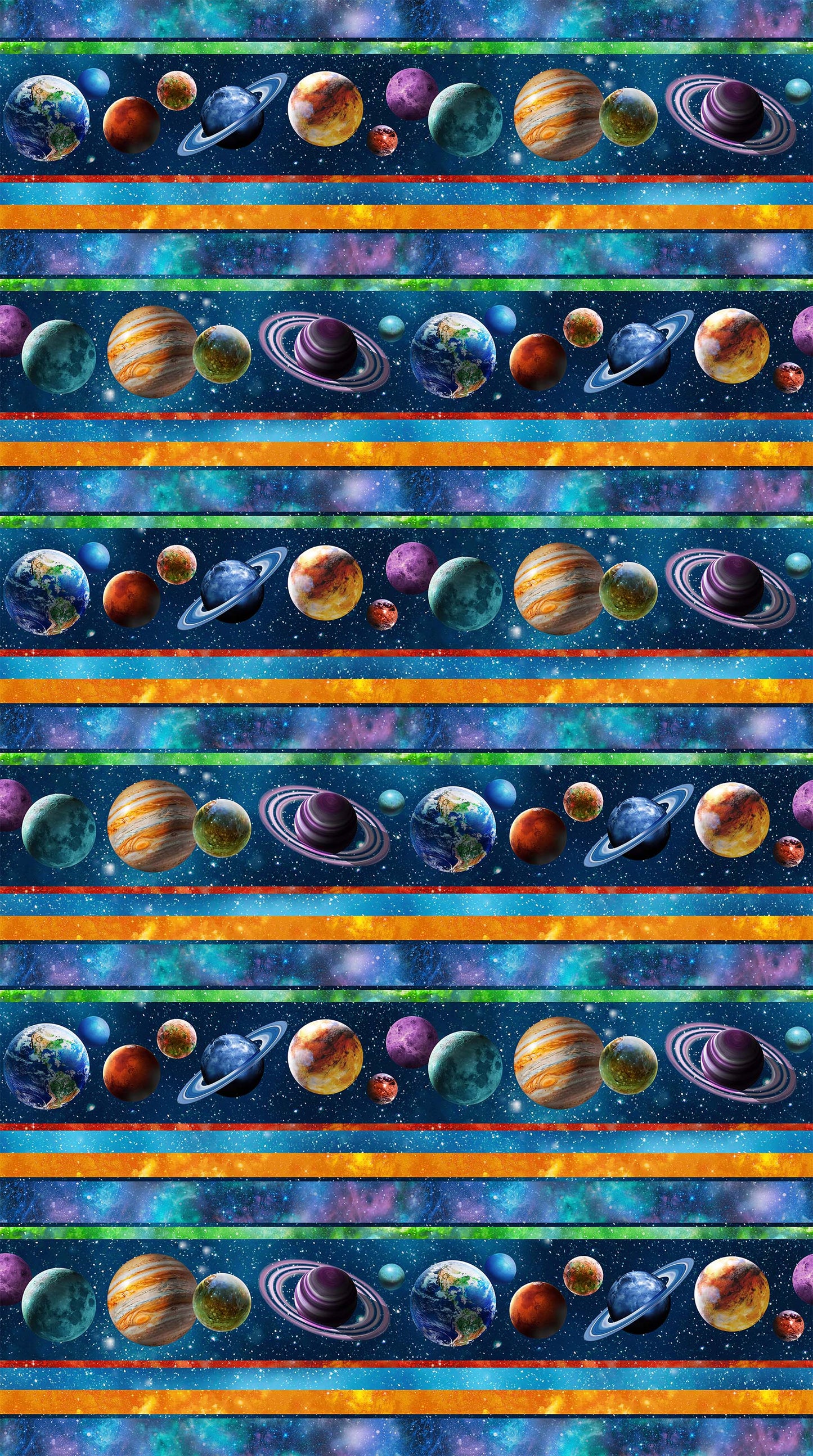 Galaxy Border Stripe: Navy Multi